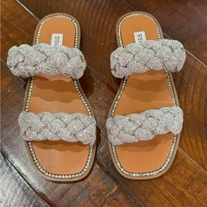 Steve Madden Newbie Rhinestone Sandals Size 7.5